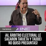 ¡AL ÁRBITRO ELECTORAL LE SACARON TARJETA Y TADDEI NO QUISO PREGUNTAS!